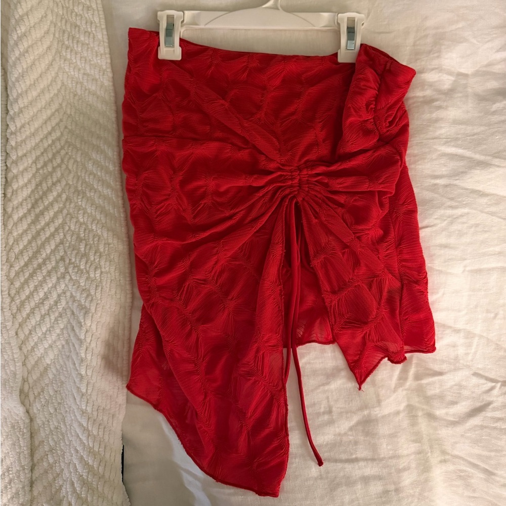Silence + Noise Asymmetrical Red Top